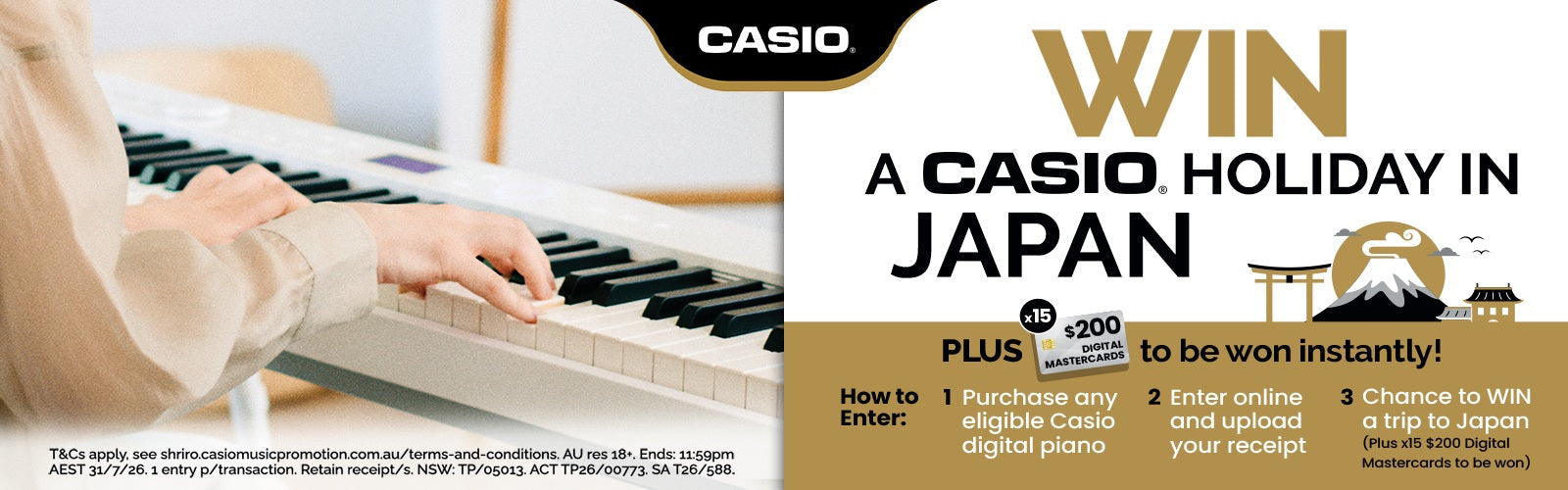 CASIO Music “Win a Holiday to Japan” Promotion