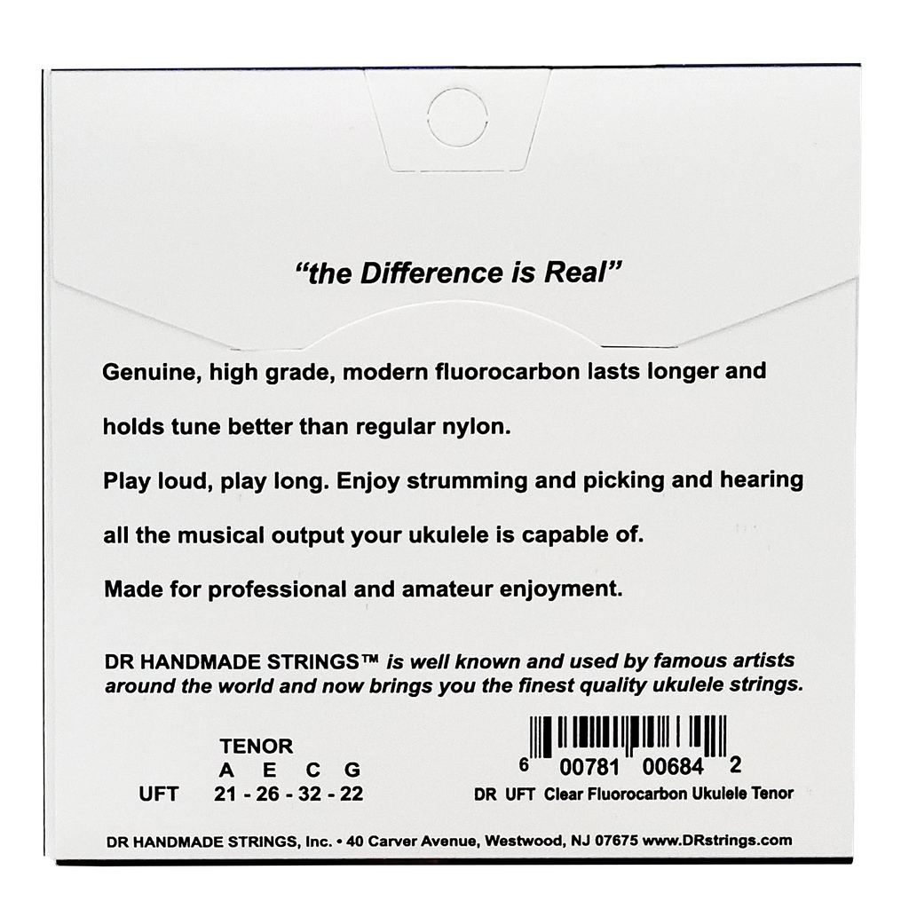 DR Moonbeam UFT Clear Fluorocarbon Tenor Ukulele Strings