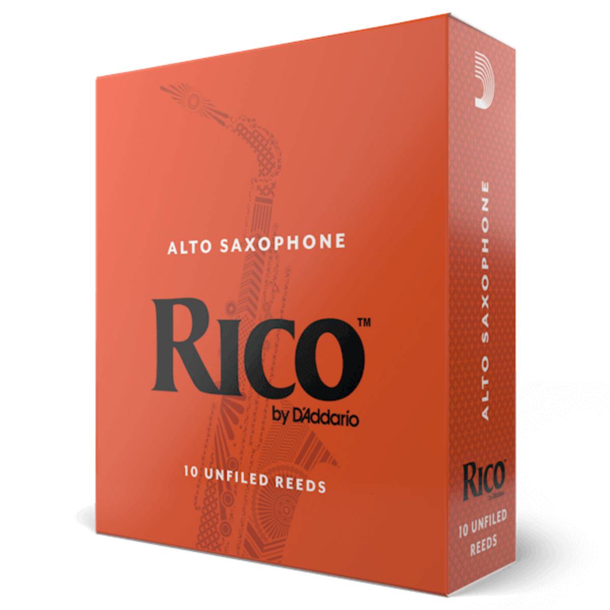 10 Pack of Rico Alto Saxophone Reed Size 2.5 Replacement Reeds - RJA1025