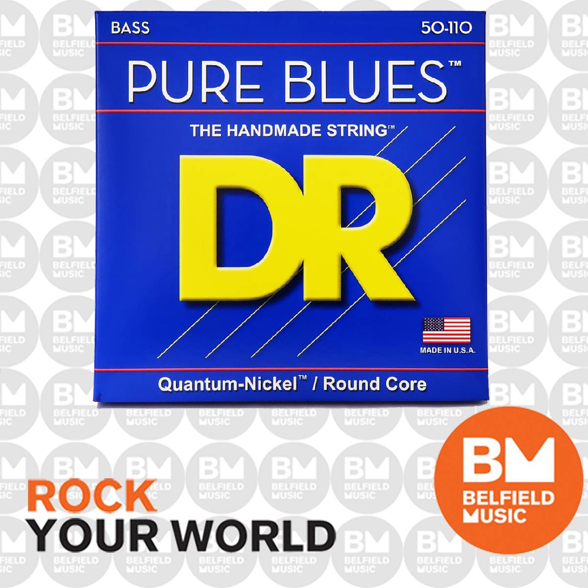 DR PURE BLUES PB-50 Quantum Nickel Bass Guitar Strings: Heavy 50-110