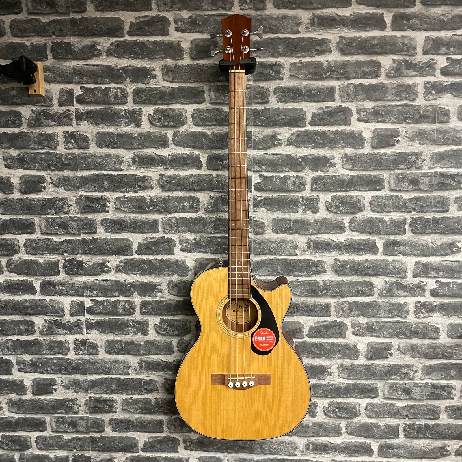 Fender CB-60SCE Acoustic Bass Guitar Natural w/ Cutaway & Pickup - 0970183021 - B-STOCK