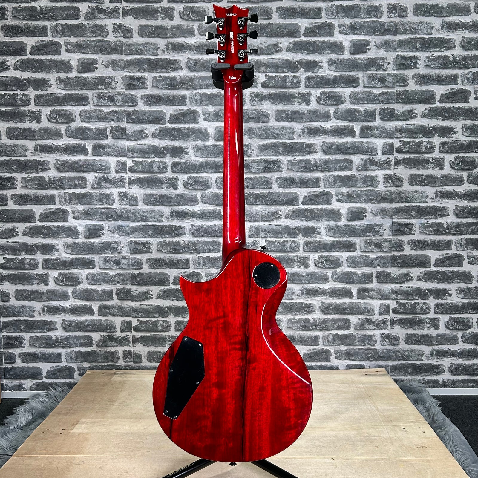 ESP USA Eclipse Limited Edition Black Limba Electric Guitar Black Cherry Gloss