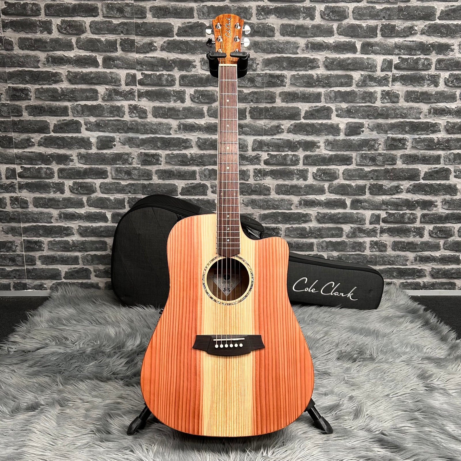 Cole Clark SFL1 Studio Dreadnought Acoustic Guitar - Redwood Face, Queensland Maple Back & Sides w/ Pickup & Cutaway