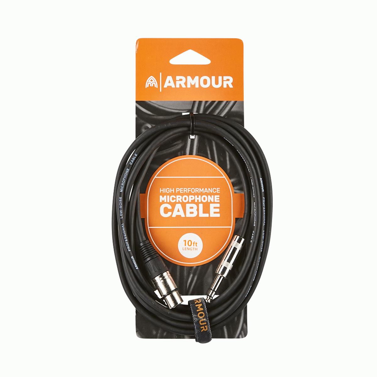 Armour CJP10HP High Performance Mic Cable 10ft Female XLR to Male Jack