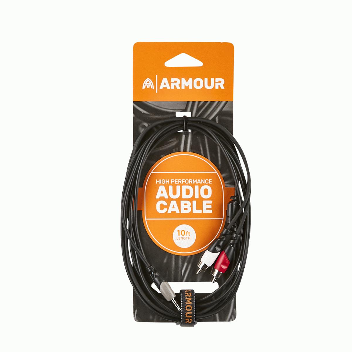 Armour RCA29S 3.5mm Male Stereo Jack to 2 x RCA Cable