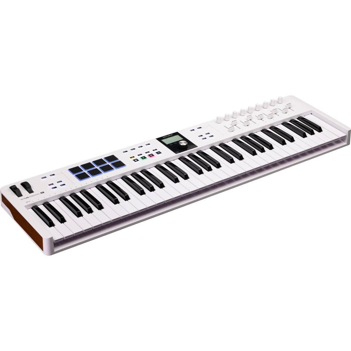 Arturia Keylab Essential mk3 61 Key Controller White Angle 2