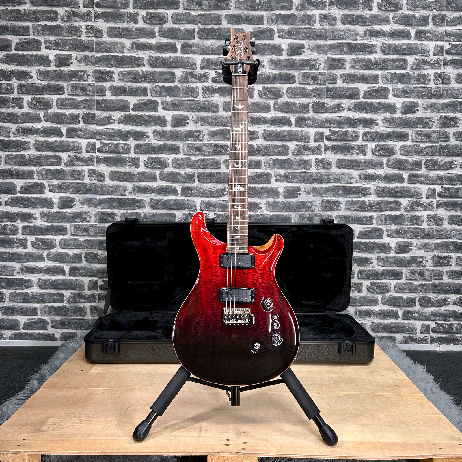 PRS Paul Reed Smith Custom 24-08 Mango Top Limited Edition Electric Guitar Fire Red Grey Black Fade