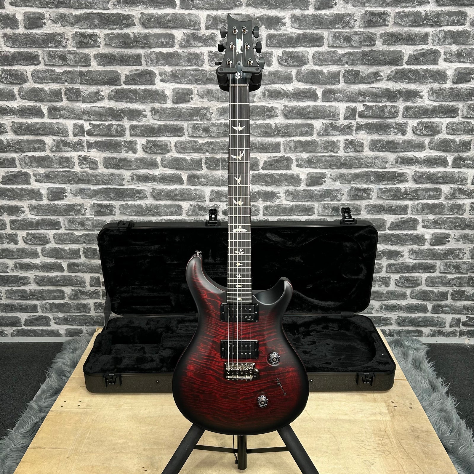 PRS Paul Reed Smith Core 40th Anniversary Custom 24 Satin Limited Edition Electric Guitar Fire Smokeburst (Stained Binding)