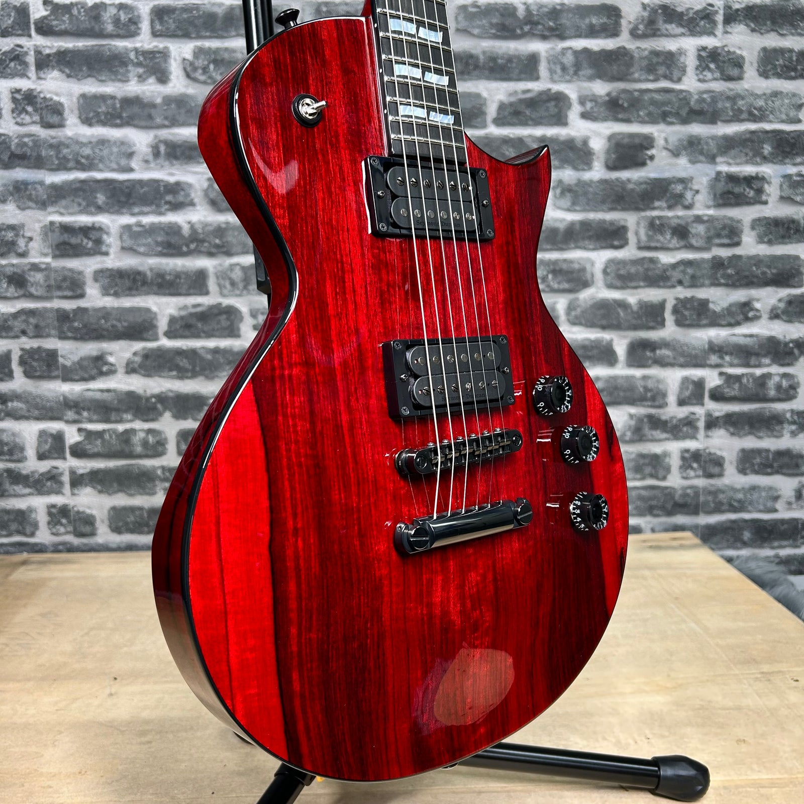 ESP USA Eclipse Limited Edition Black Limba Electric Guitar Black Cherry Gloss