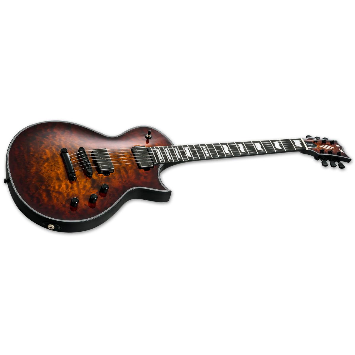 ESP E-II Eclipse Electric Guitar Quilted Maple Tiger Eye Sunburst w/ Fishmans