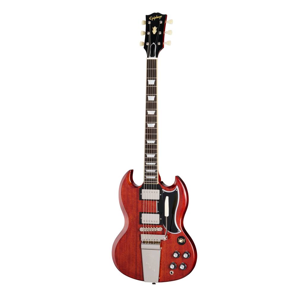 Epiphone 1964 SG Standard Reissue Electric Guitar Cherry Red w/ Maestro Vibrola & Hardcase - ECSGR4CHNH1