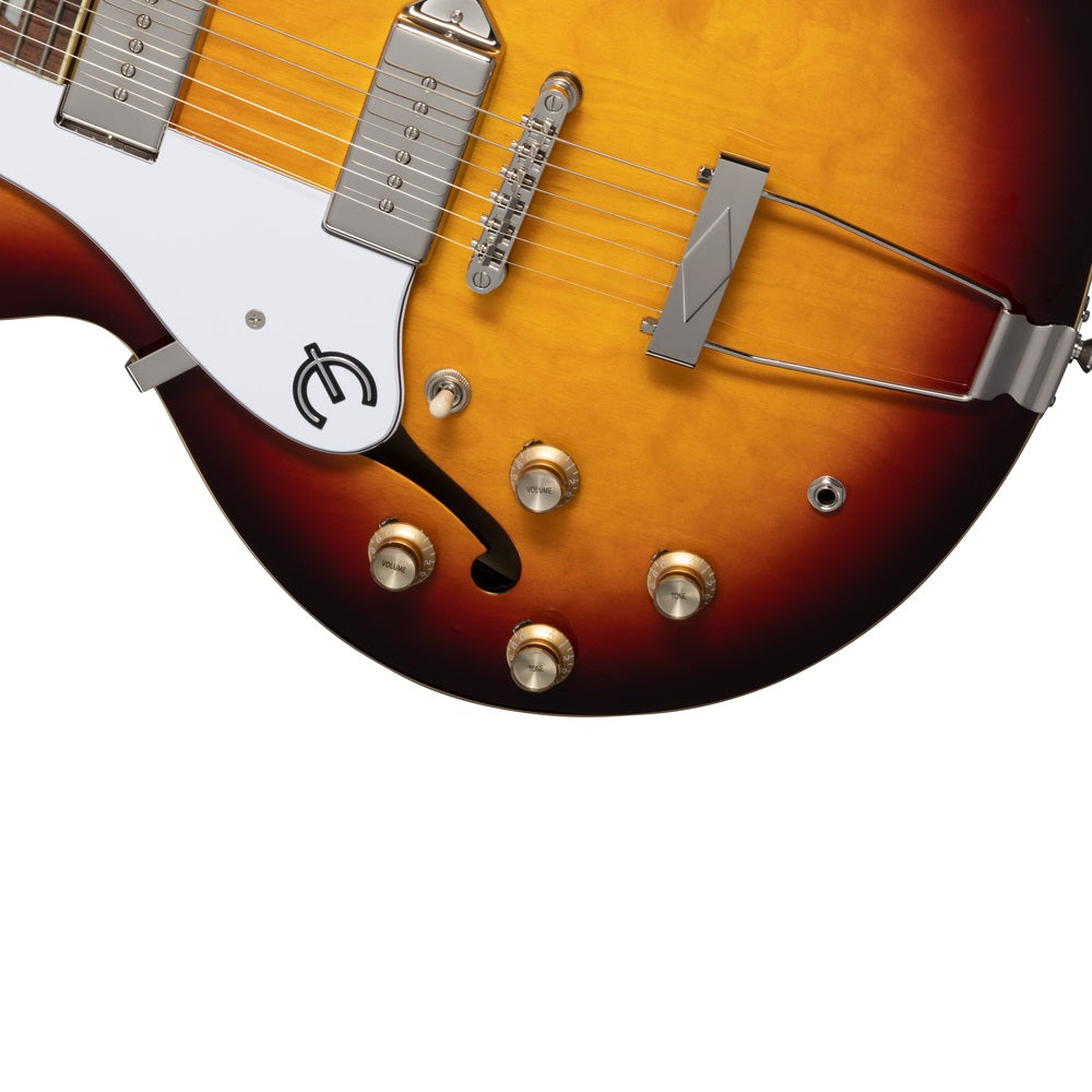 Epiphone Casino Electric Guitar Semi-Hollow Left Handed Vintage Sunburst w/ GigBag - EOCAVSNH1L