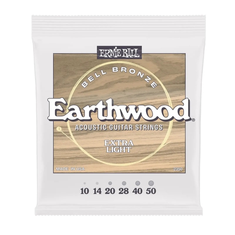 Ernie Ball 2350 Earthwood Bell Bronze Acoustic Guitar Strings Extra Light 10-50