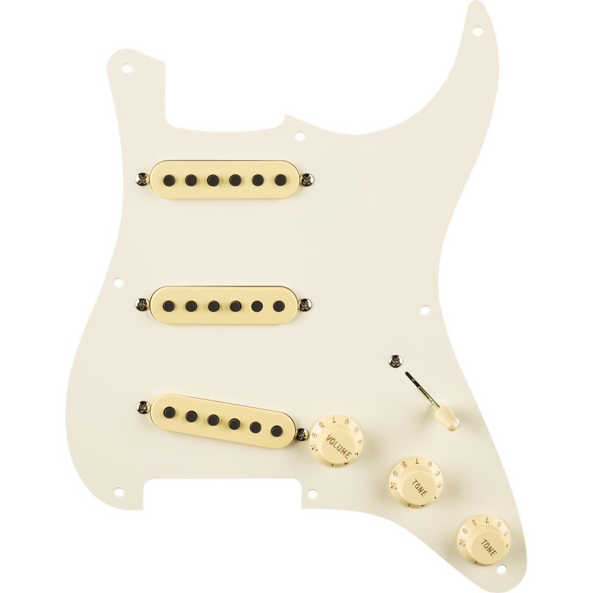 Fender Pre-Wired Strat Pickguard Eric Johnson Signature Parchment 8 Hole - 0992248506