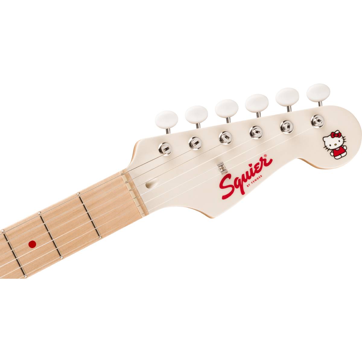Fender Squier Limited Edition Hello Kitty Stratocaster Electric Guitar MN White - 0379102980