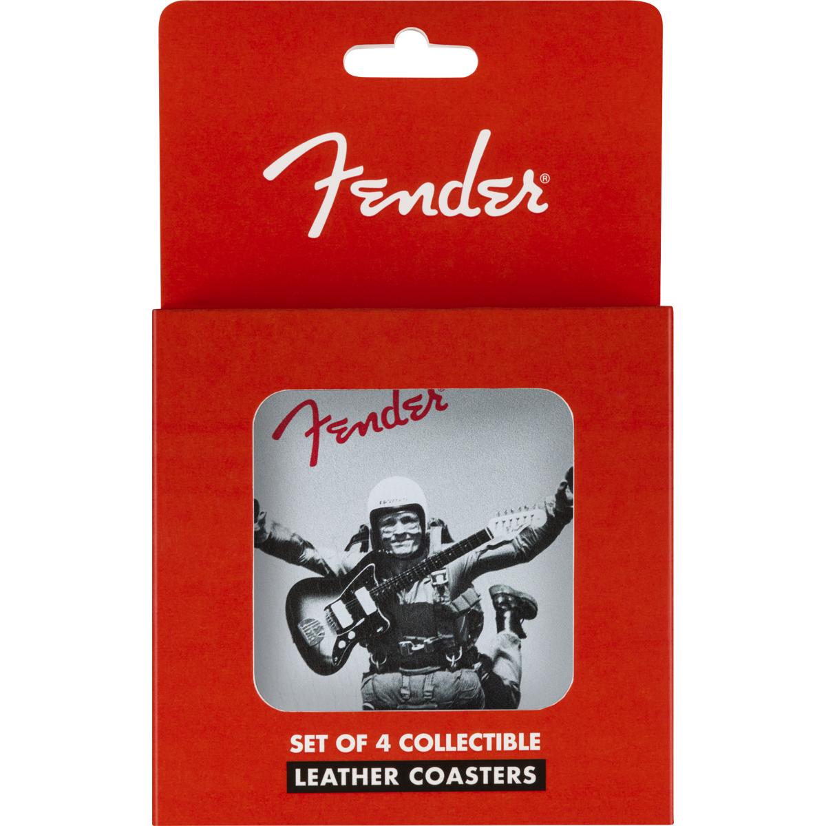 Fender Vintage Ads 4-Pack Coaster Set Black and White - 9106107000
