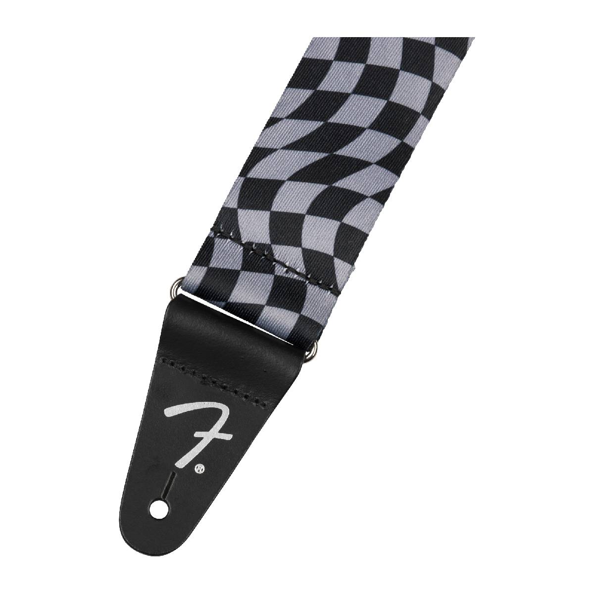 Fender Guitar Strap Wavy Checkerboard Polyester Gray - 0990637248