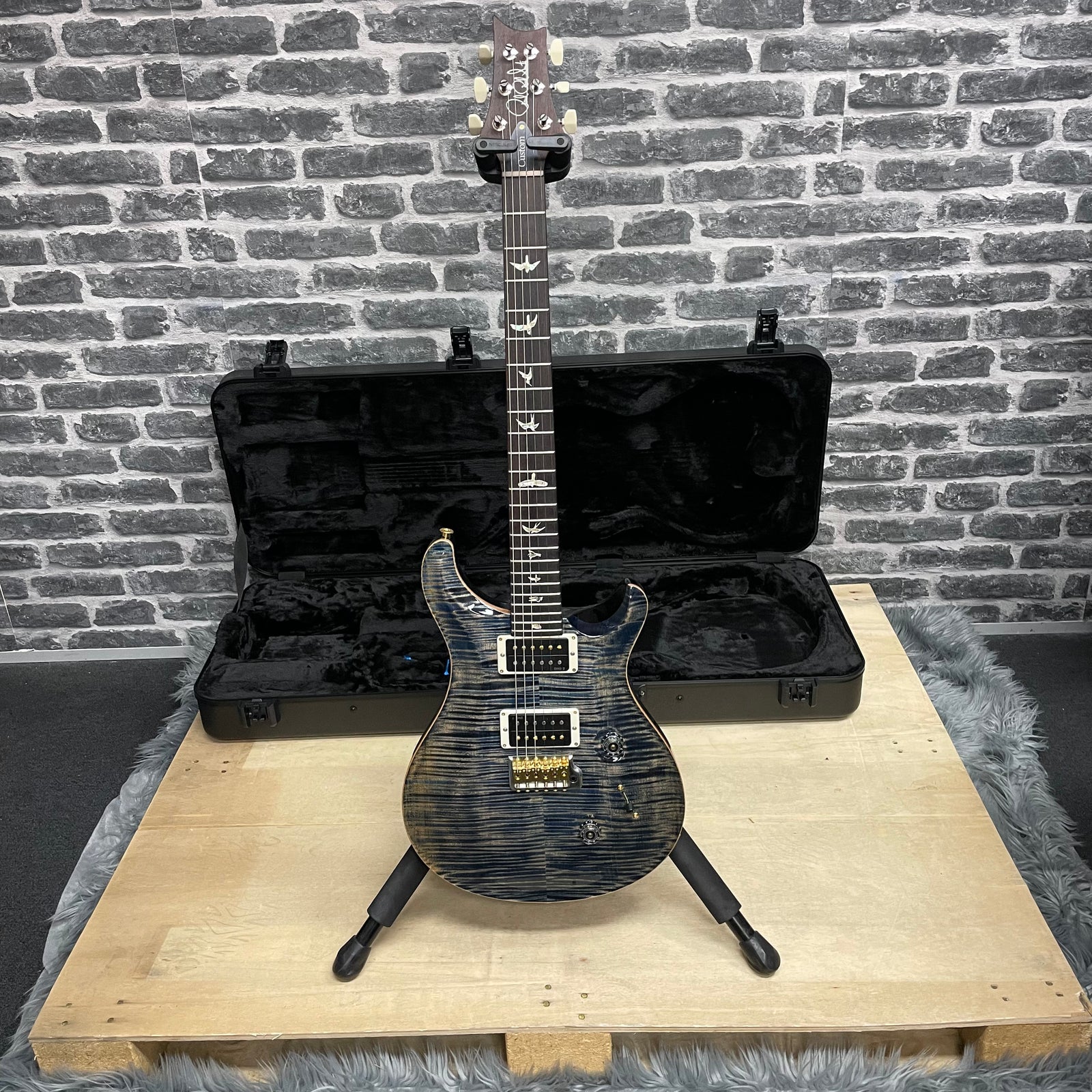PRS Paul Reed Smith Core Custom 24 Electric Guitar Faded Whale Blue - Pattern Thin Neck 10 Top