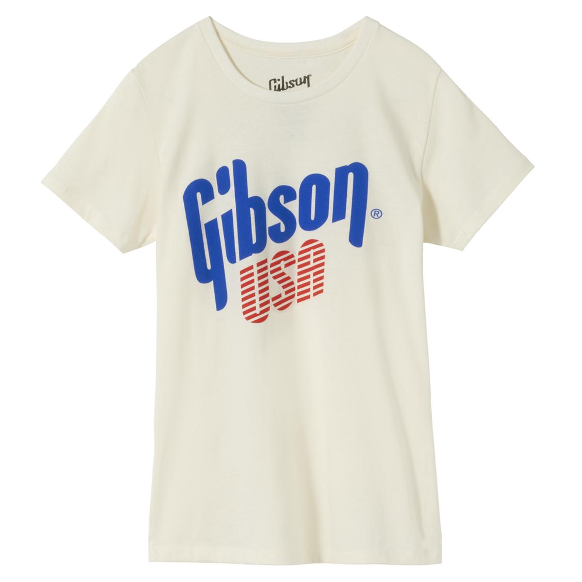 Gibson USA Womens T-Shirt Vintage White 2XL - GA-TEEWM-USA-WHT-2X