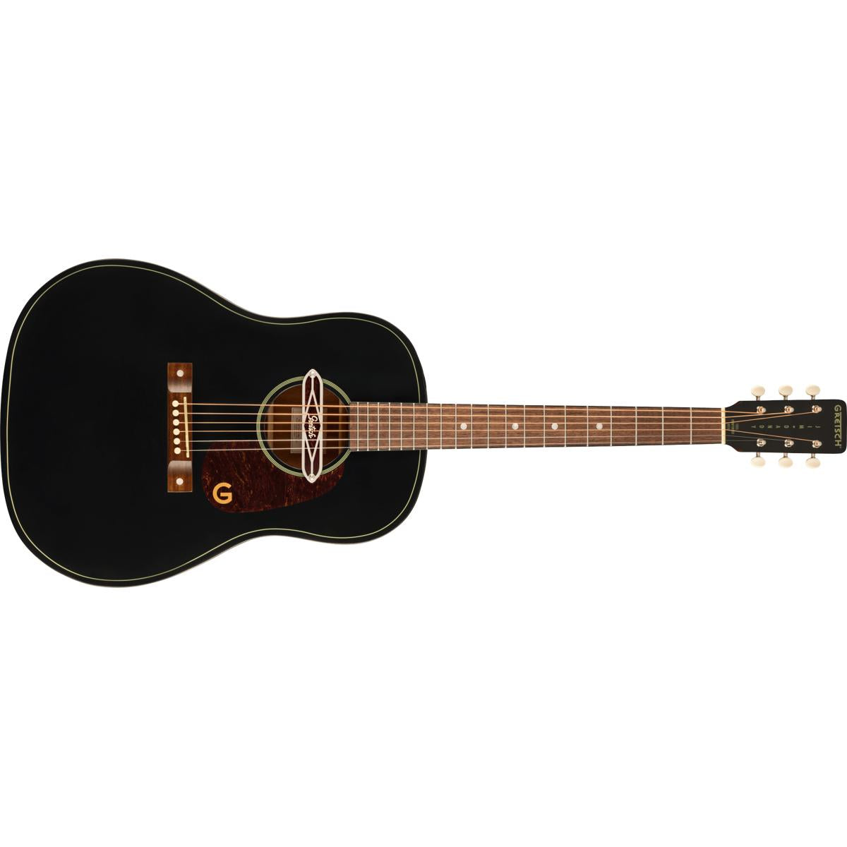 Gretsch Deltoluxe Dreadnought Acoustic Guitar Black Top w/ Pickup - 2711230511