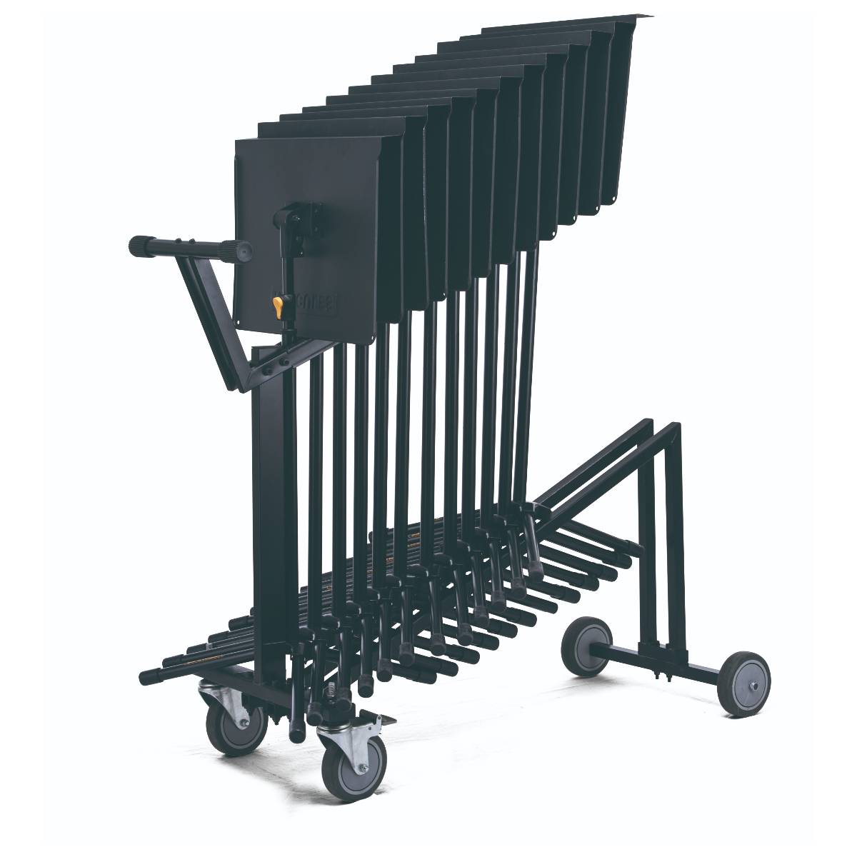 Hercules BS200BCPLUS: 12x BS200BPLUS Music Stands + 1x BSC800 Pull Cart Bundle