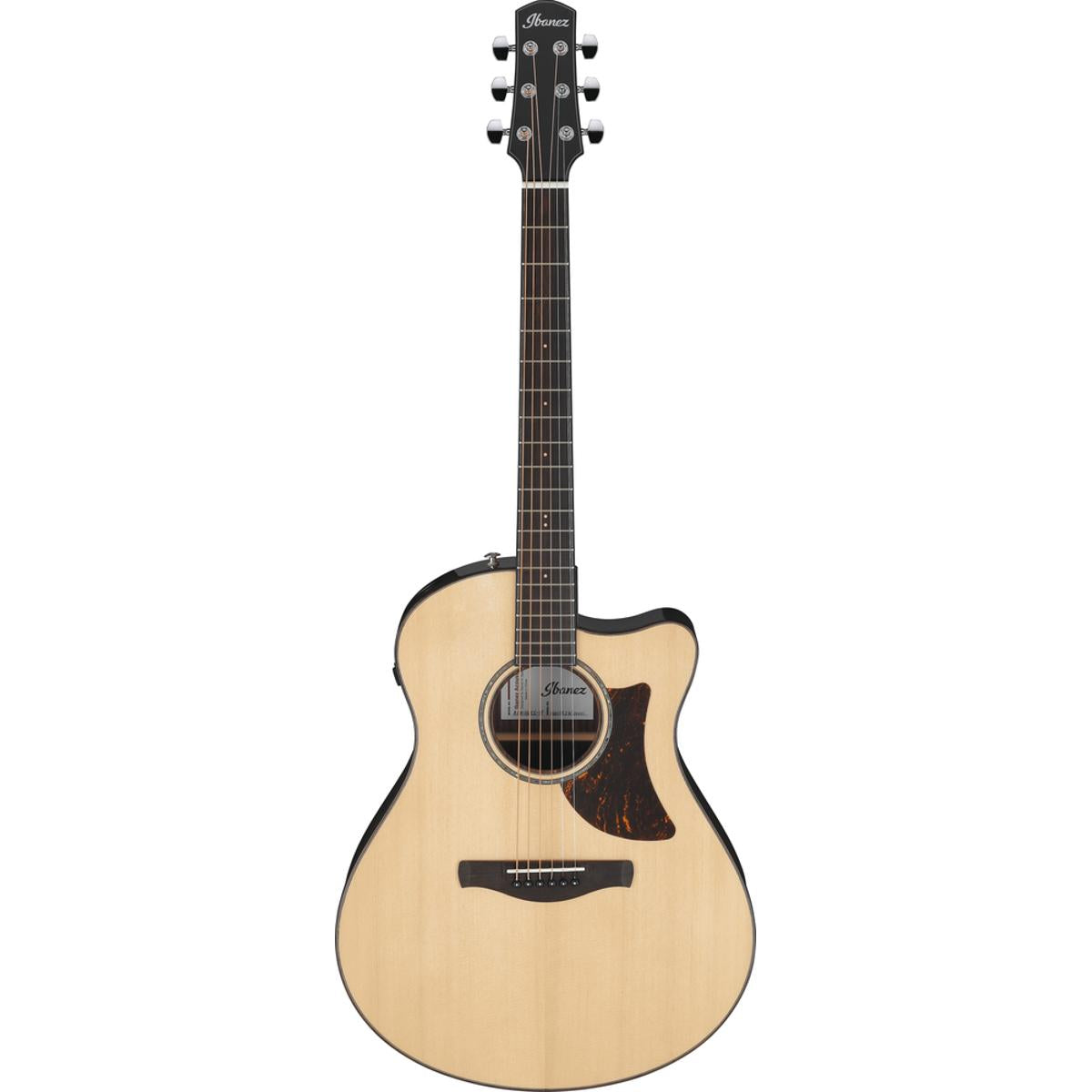 Ibanez AAM380CE Acoustic Guitar Natural High Gloss w/ Pickup & Cutaway