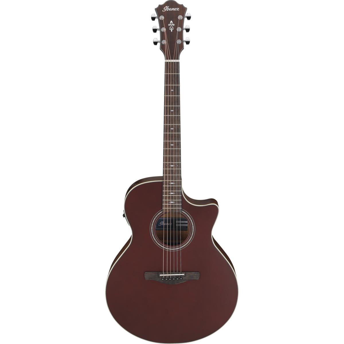 Ibanez AE100BUF Acoustic Guitar Burgundy Flat w/ Pickup & Cutaway