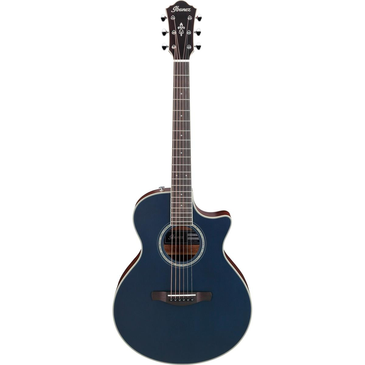 Ibanez AE200JRDBF Acoustic Guitar Dark Tide Blue Flat w/ Pickup & Cutaway