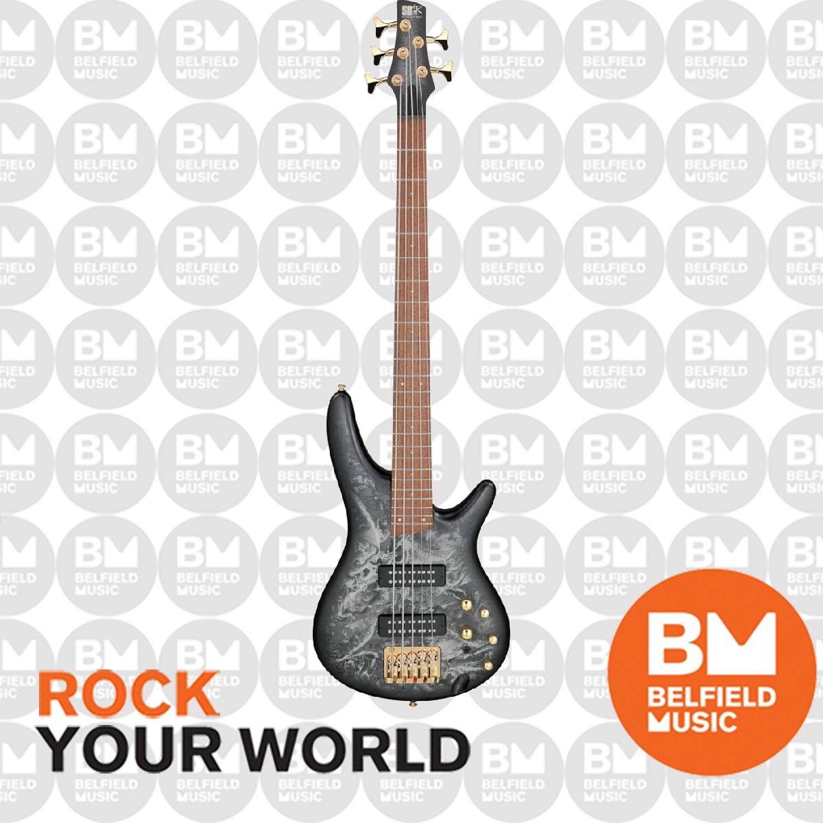 Ibanez SR305EDXBZM Bass Guitar 5-String Black Ice Frozen Matte
