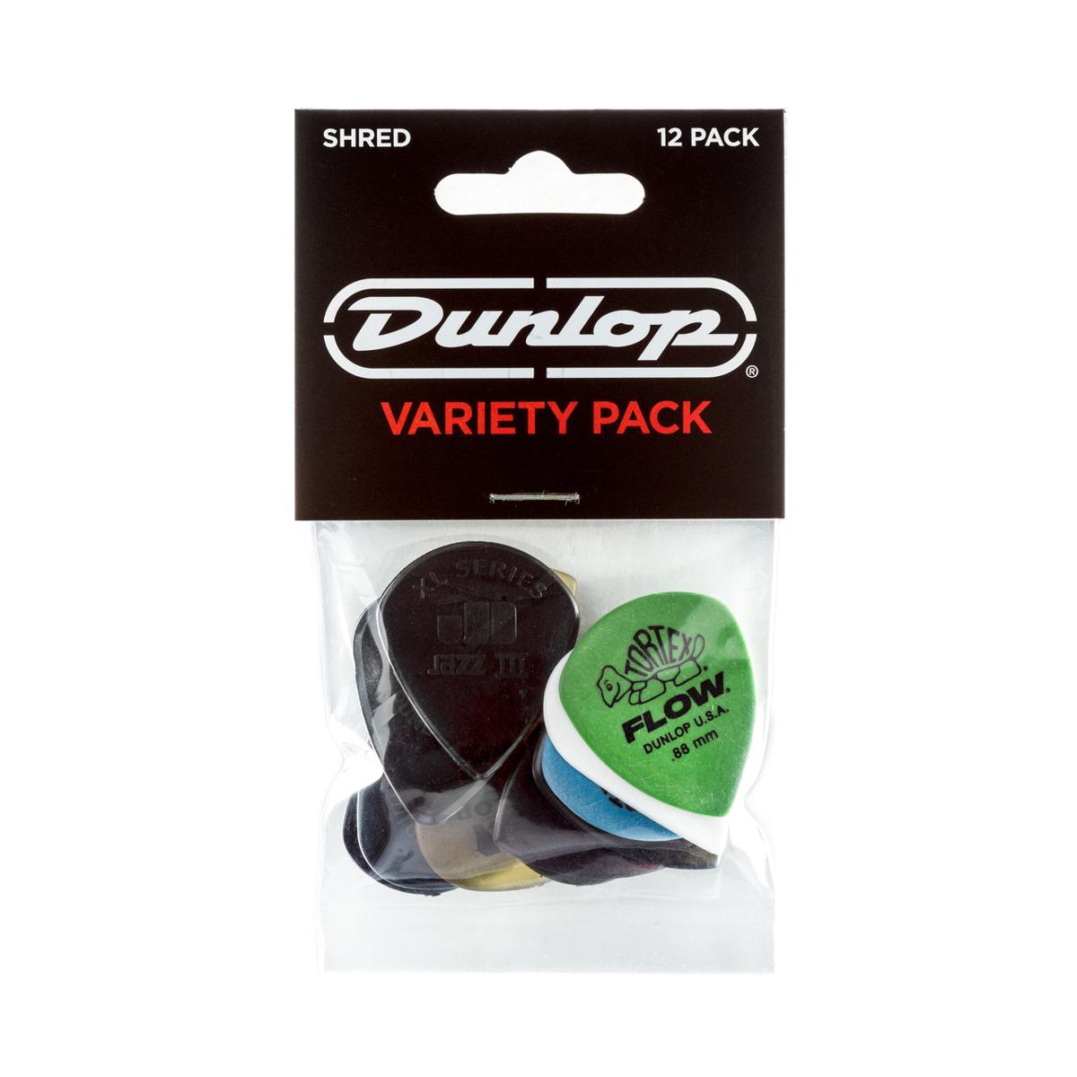 Jim Dunlop Guitar Picks Shred Pick Variety Pack Assorted (12 Pack) - JPVP118