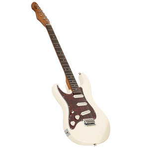 Levinson Sceptre Ventana Standard Electric Guitar SSS Left-Handed Laurel FB Olympic White
