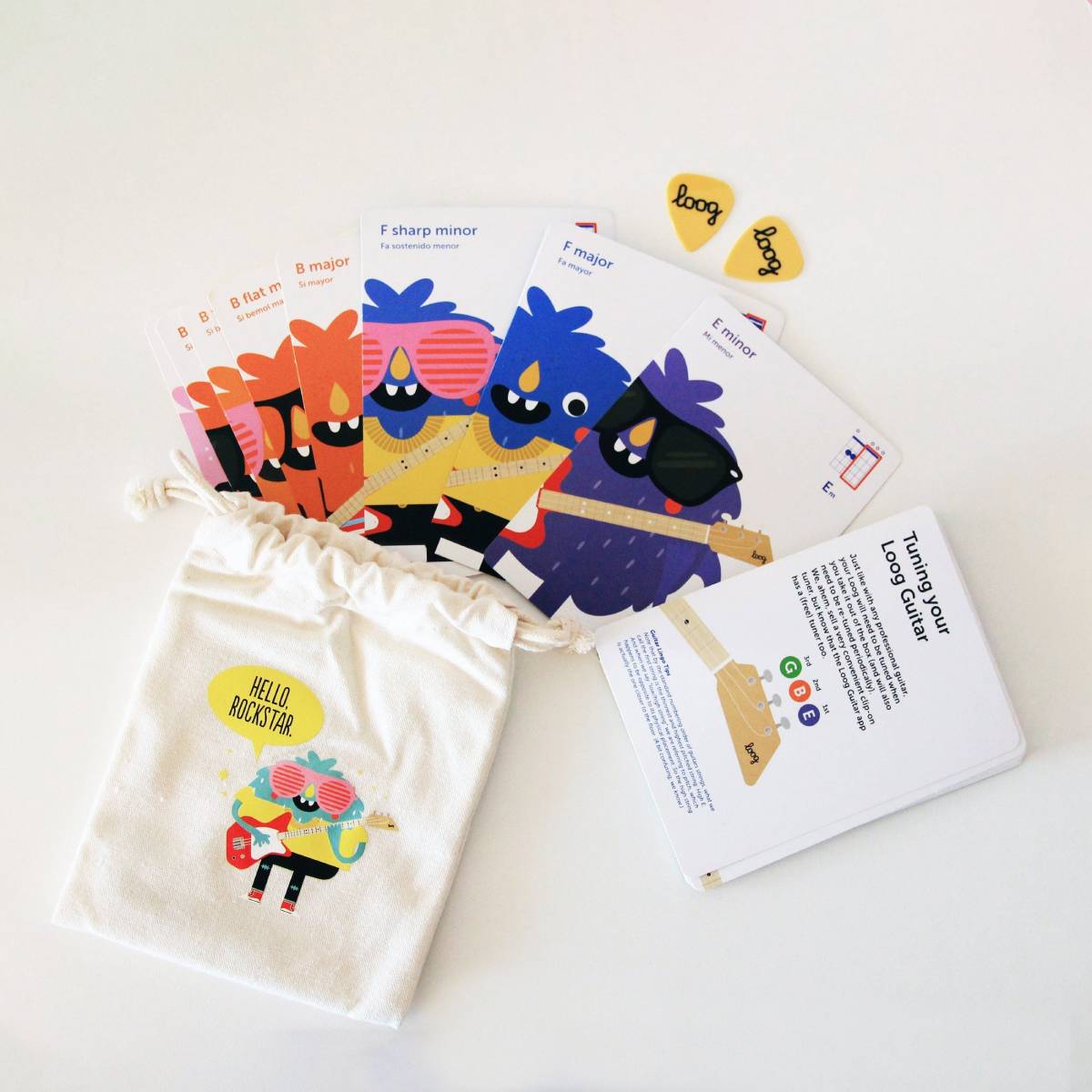 Loog Mini Acoustic Guitar - Red + Accessory Pack (Ages 3+)