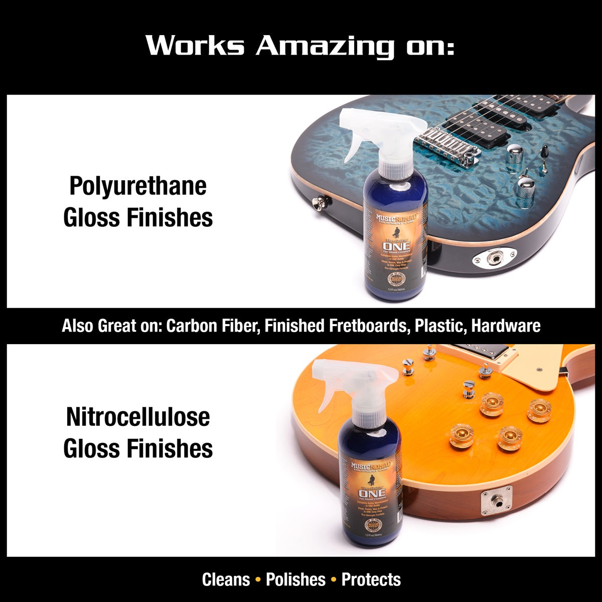 Music Nomad MN150 The Guitar One 12oz. Tech Size - All in 1 Cleaner, Polish & Wax