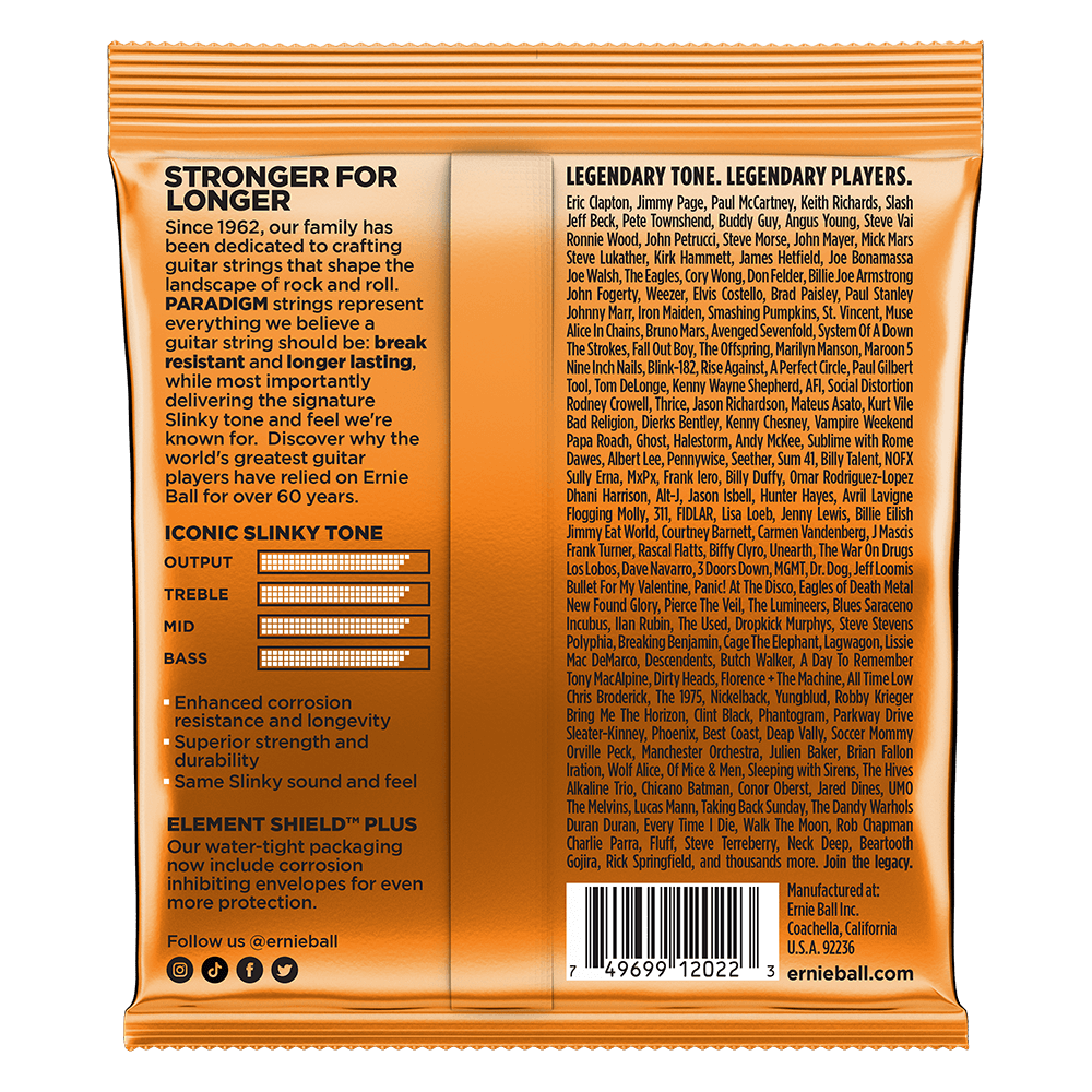 Ernie Ball 2022 Paradigm Electric Guitar Strings Hybrid Slinky 9-46