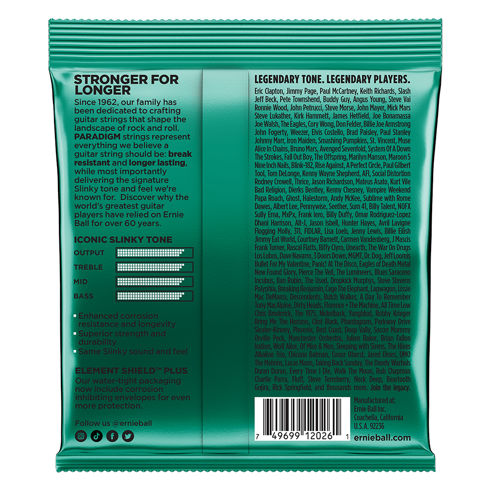 Ernie Ball 2026 Paradigm Electric Guitar Strings Not Even Slinky 12-56