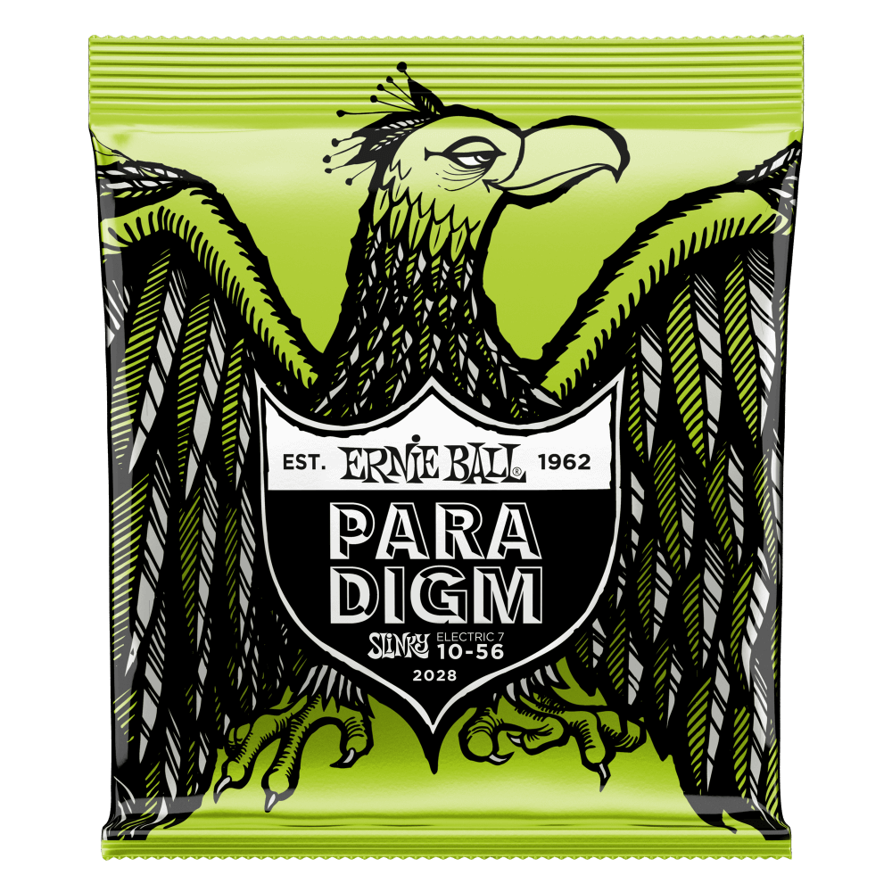 Ernie Ball 2028 Paradigm Electric Guitar Strings 7-String Regular Slinky 10-56