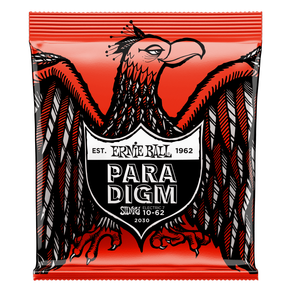 Ernie Ball 2030 Paradigm Electric Guitar Strings 7-String Skinny Top Heavy Bottom Slinky 10-62