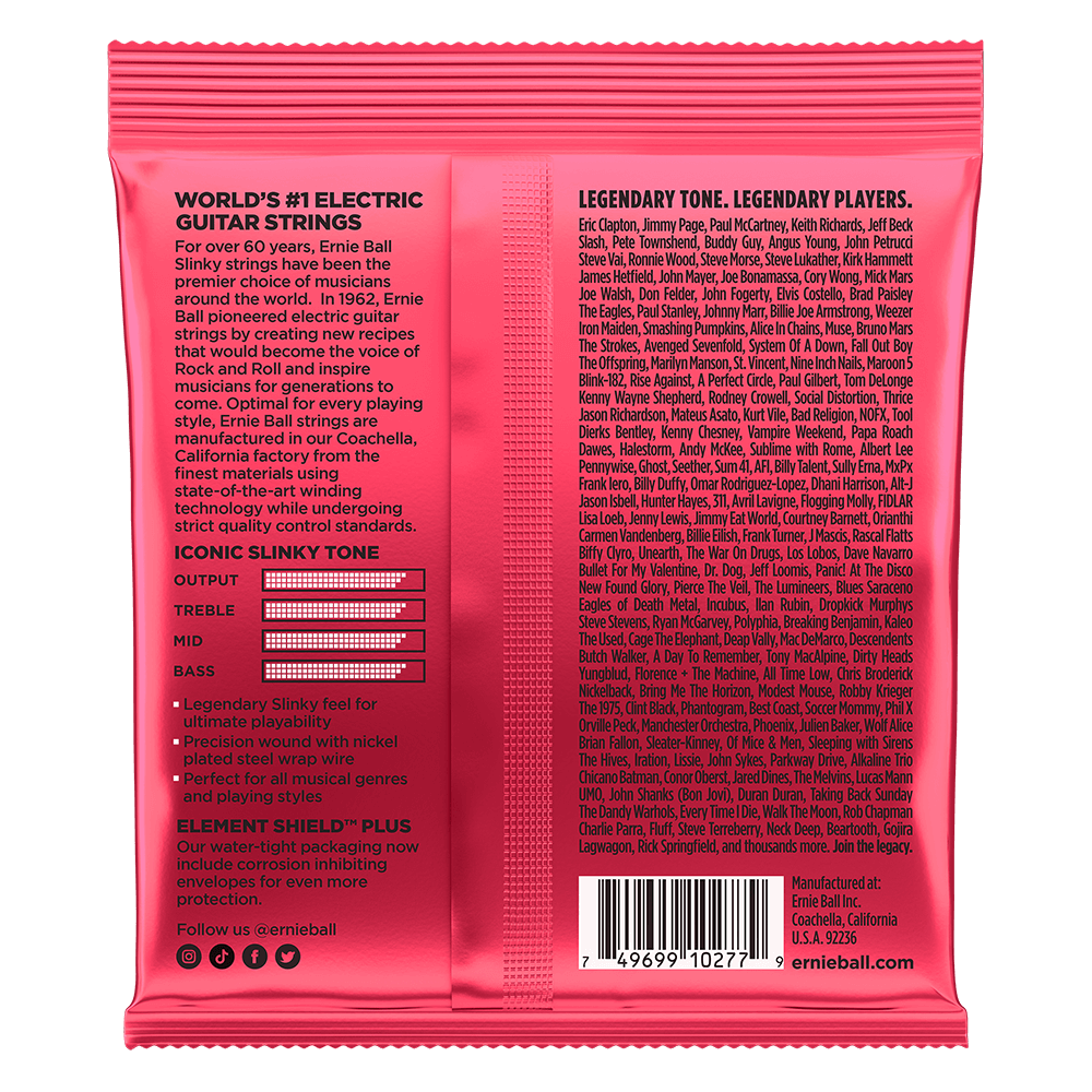 Ernie Ball 2226 Electric Guitar Strings Slinky Nickel Wound Burly 11-52