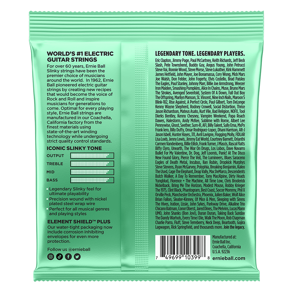 Ernie Ball 2229 Electric Guitar Strings Slinky Nickel Wound Hyper 8-42