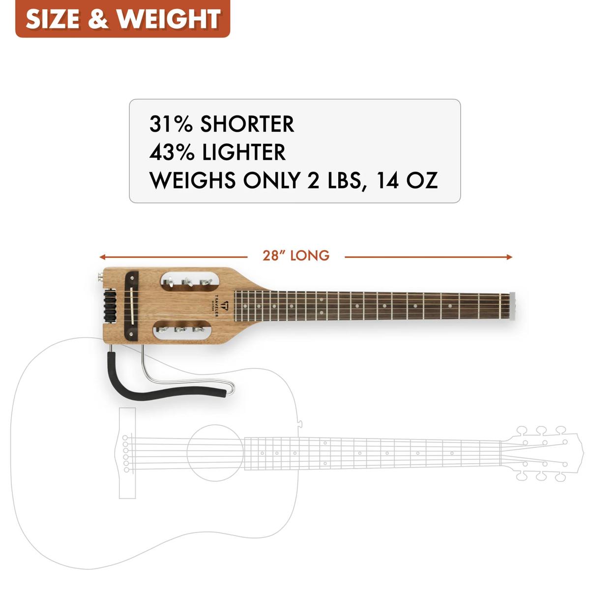 Traveler Guitar Ultra-Light Acoustic Guitar Mahogany w/ Gigbag