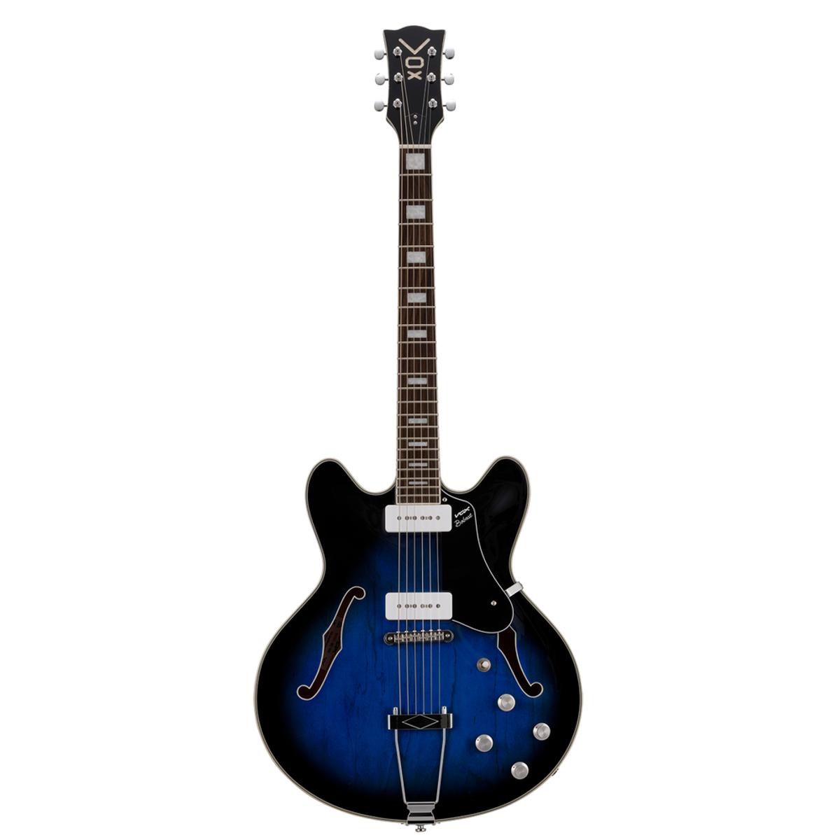 VOX BC-V90-BK Bobcat V90 Semi-Hollow Electric Guitar Sapphire Blue w/ Hardcase