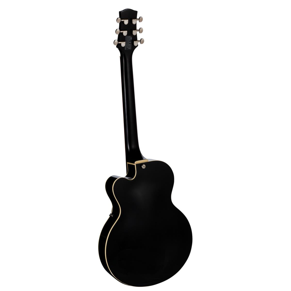 VOX VGA-3D-TK Giulietta 3D Archtop Acoustic/Electric Guitar Trans Black w/ Cutaway & Gigbag