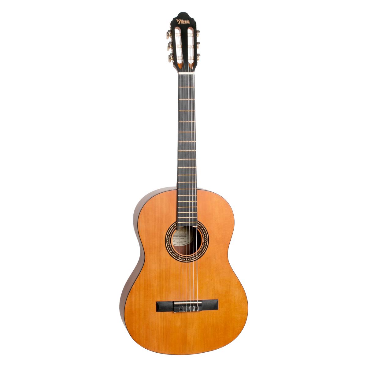 Valencia VC204L 4/4 Size Classical Guitar Nylon String Left Handed Antique Natural