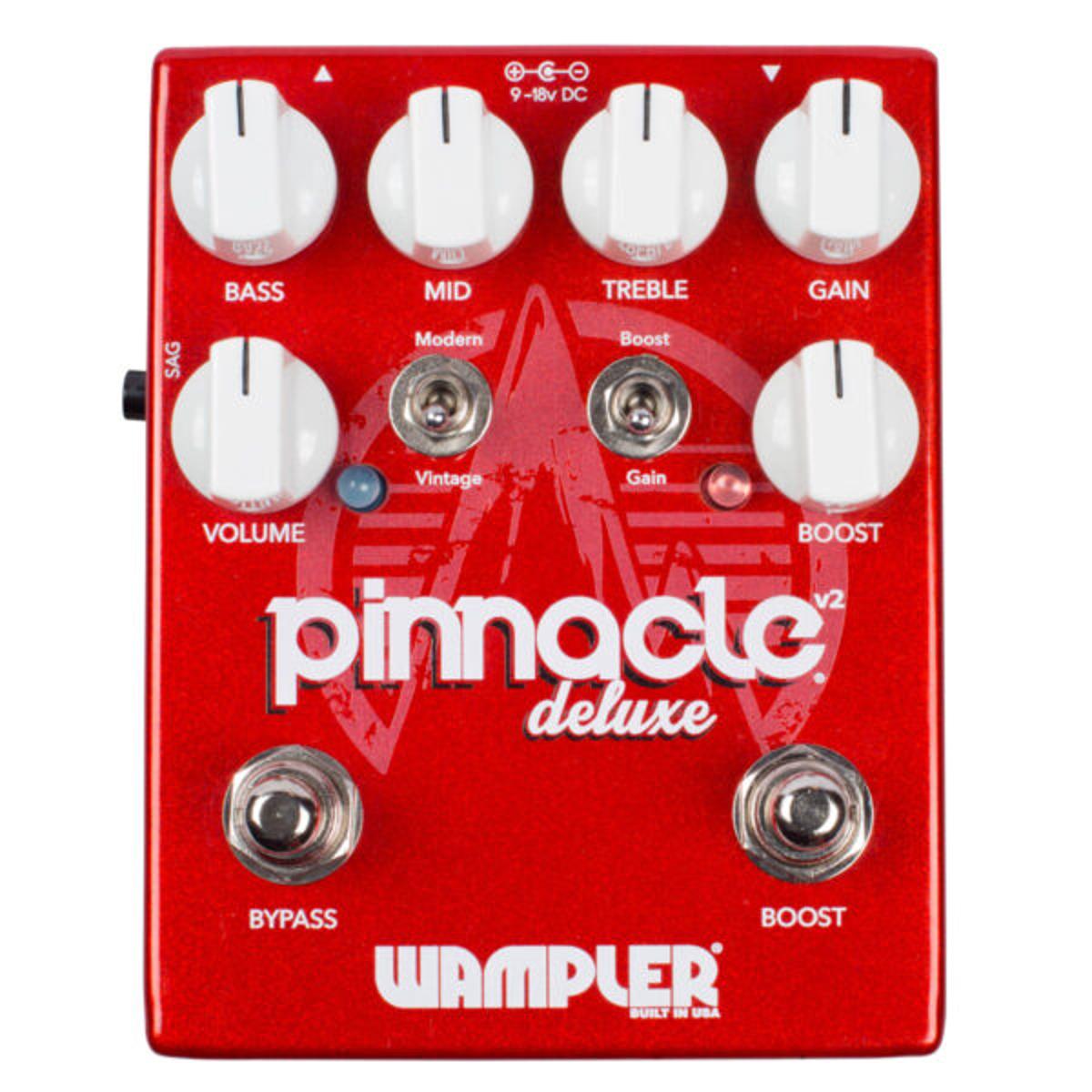 Wampler Pinnacle Deluxe Brown Sound British Distortion Pedal with Boost Effects Pedal