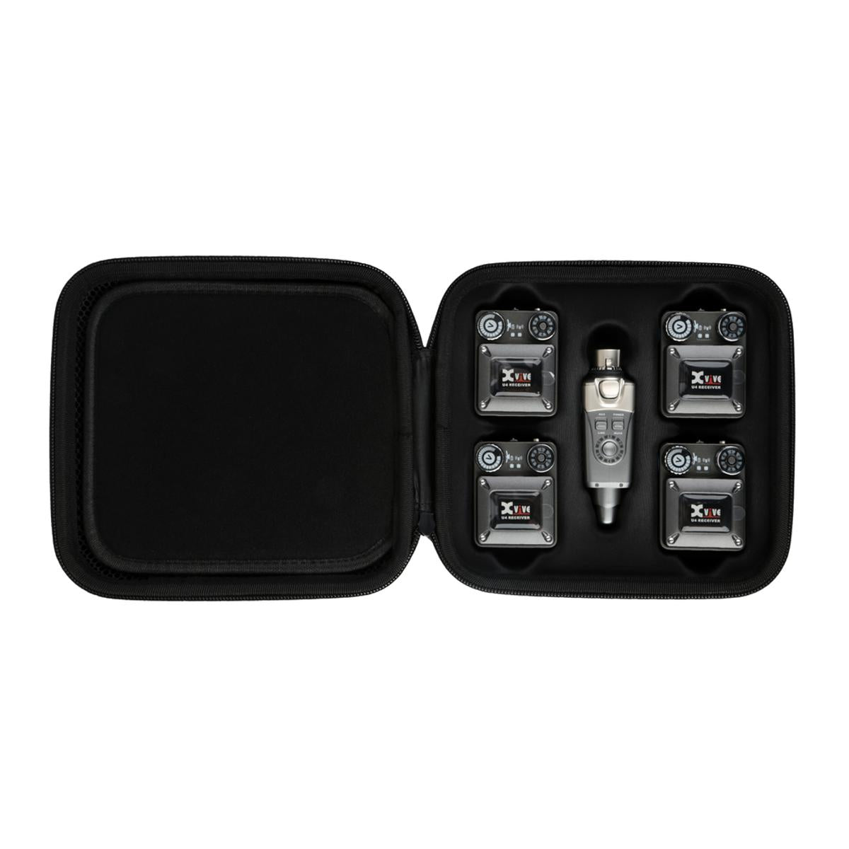 XVIVE CU4R4 Hard Travel Case for U4 4 Receiver In-Ear Monitor Wireless System