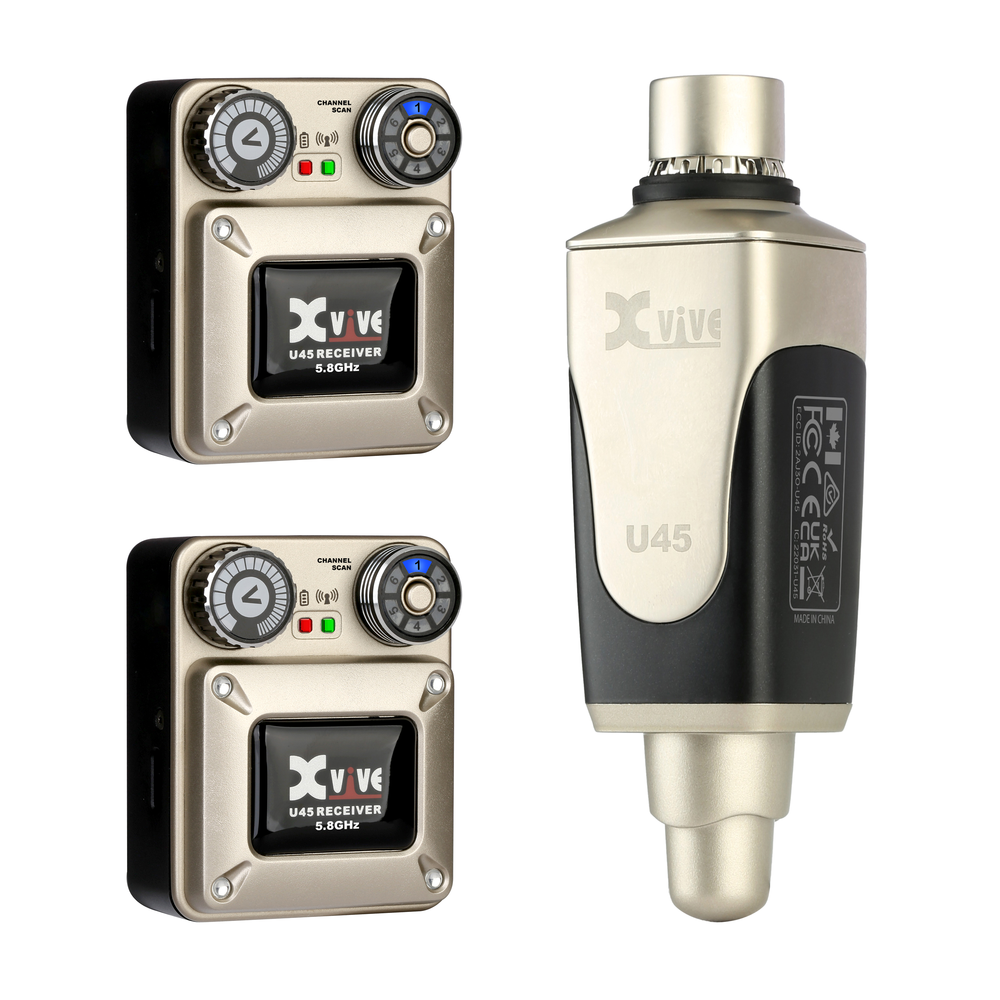 XVIVE U45R2 In-Ear Monitor Wireless System 5.8Ghz (2x Receivers)