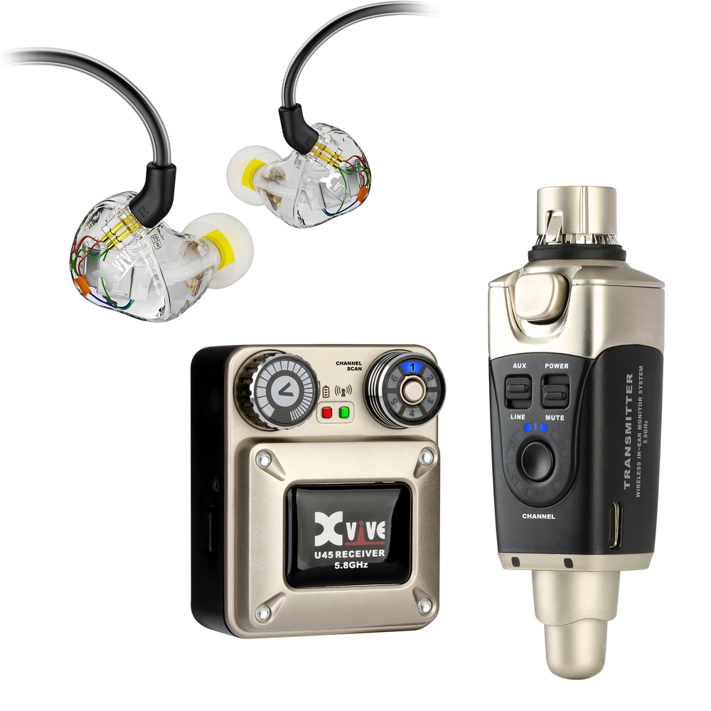 XVIVE U45T9 In-Ear Monitor Wireless System 5.8Ghz w/ T9 In Ear Monitors