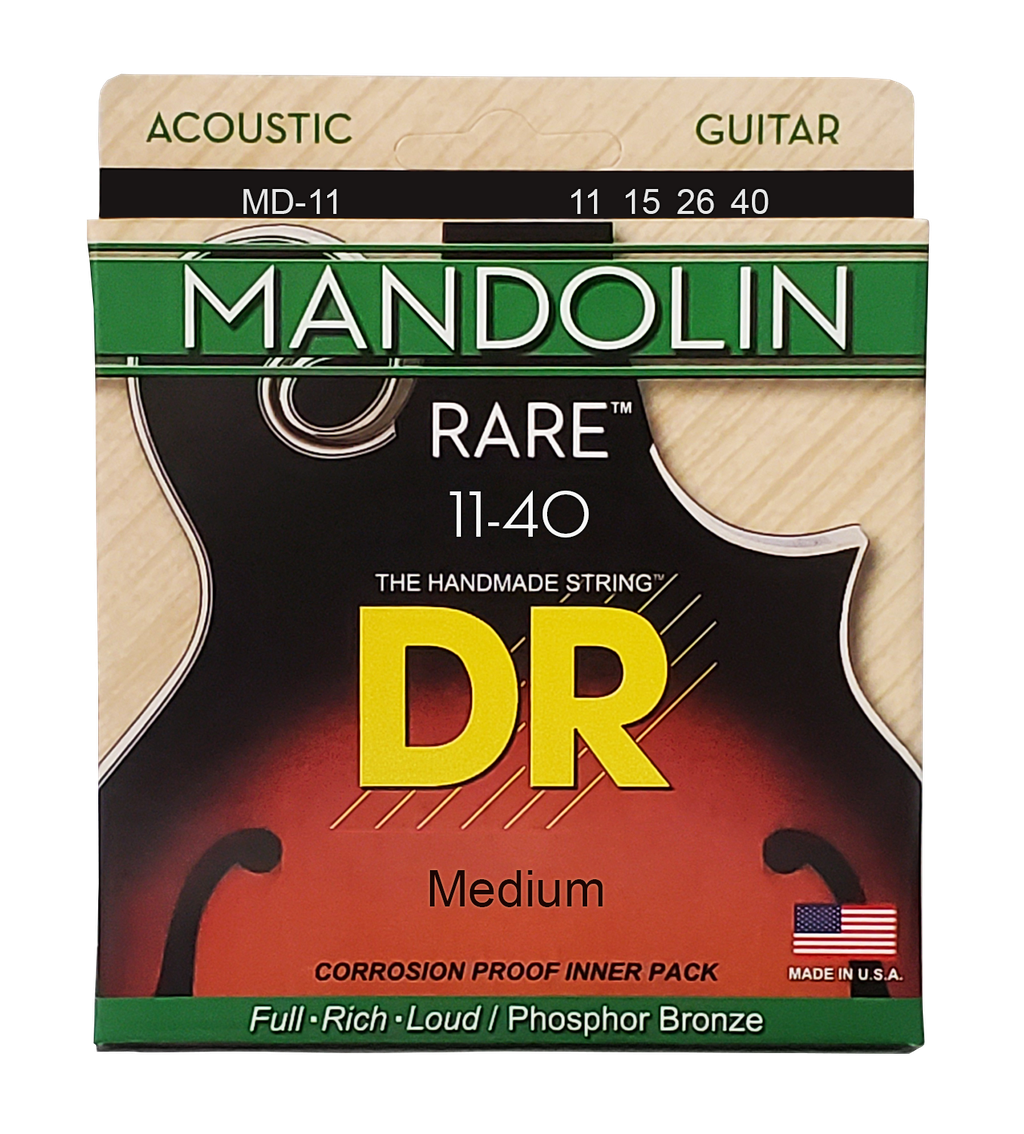 DR Rare MD-11 Phosphor Bronze Mandolin Strings: Medium 11-40