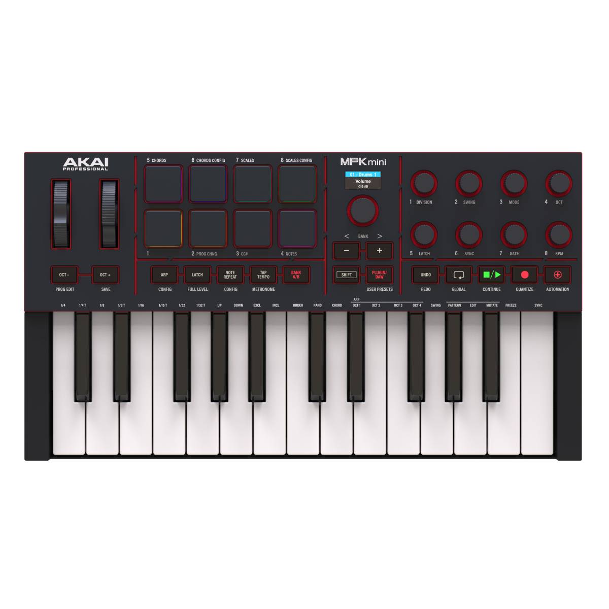 Akai Pro MPK Mini IV Portable USB Keyboard Controller - Black