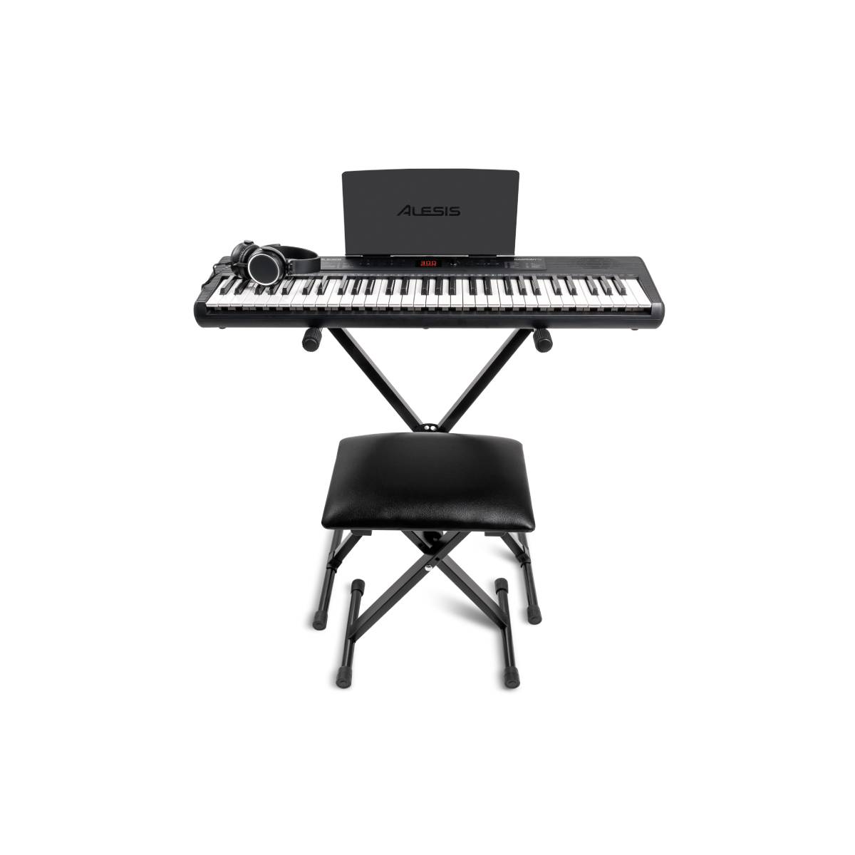 Alesis Harmony 61 Mk4 Digital Keyboard Pack 61-Note w/ Stand & Bench & Headphones